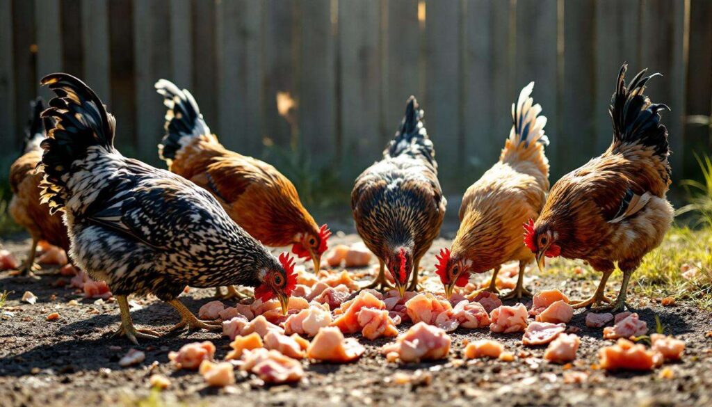 Donner des restes de viande à manger à ses poules : bonne ou mauvaise idée ?