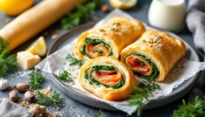 Toute la famille attend Noël juste pour manger mes roulés au saumon et épinards à l'apéro tellement ils sont bons