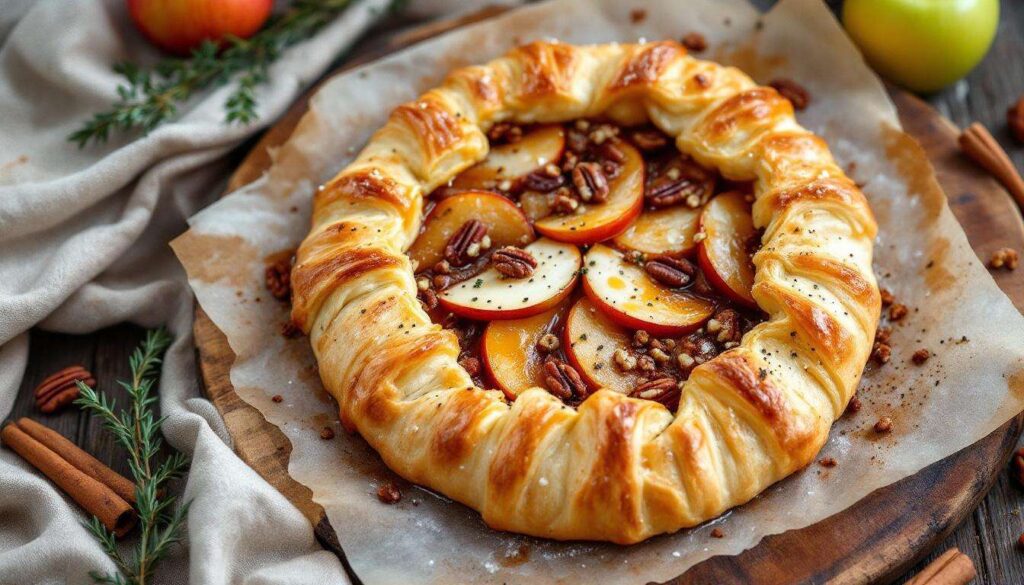 Ce feuilleté au brie et pommes caramélisées est si bon qu’on pourrait le servir à Noël à la place du foie gras