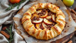 Ce feuilleté au brie et pommes caramélisées est si bon qu’on pourrait le servir à Noël à la place du foie gras