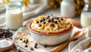 L’astuce des matins paresseux : ce bowl cake banane-chocolat à l’avoine pour un petit-déj chaud et doux en moins de 5 minutes