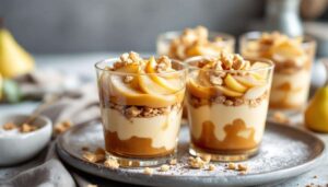 Entre la douceur des poires et la crème de marrons, ces verrines changent tout au dessert