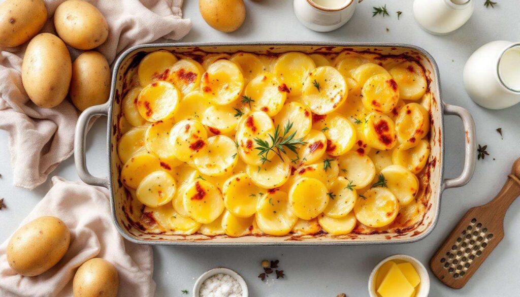 « Chef depuis 20 ans, je vous livre ma méthode pour un gratin dauphinois réussi » : le résultat est fondant et très bon sans fromage !