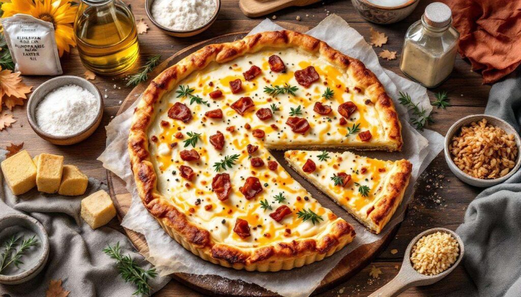 « J’ai découvert cette recette alsacienne à 2€ » : la tarte flambée qui réchauffe l’automne