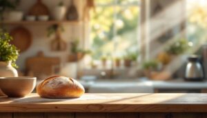 Dans sa cuisine, Norbert Tarayre range toujours le pain à cet endroit – il rassit moins vite