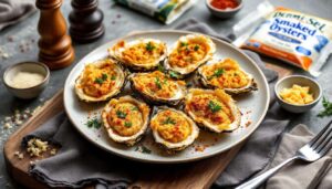 Cinq minutes sous le gril et vos huîtres deviennent des bouchées gratinées ultra gourmandes à partager pour vos apéros de fête