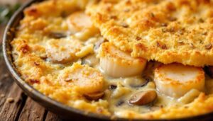 Ce gratin de Saint-Jacques est une bombe de plaisir : croquant, crémeux, parfumé… c’est presque indécent