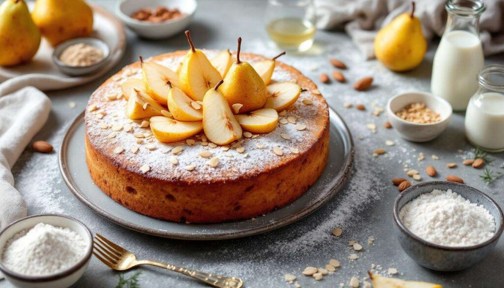 Poire, amande, vanille : ce gâteau minute cache une tendresse qui fait l’unanimité au goûter comme au dessert