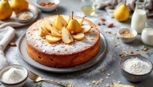 Poire, amande, vanille : ce gâteau minute cache une tendresse qui fait l’unanimité au goûter comme au dessert