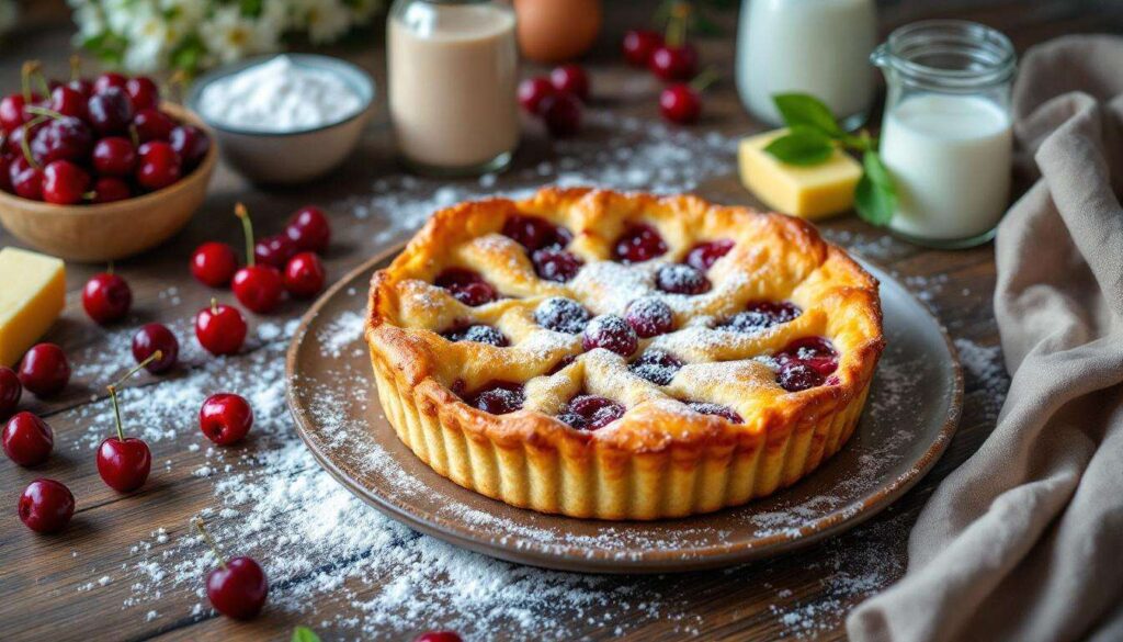 Clafoutis aux cerises fondant : la recette simple, avec une pâte bien lisse sans grumeaux