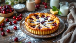 Clafoutis aux cerises fondant : la recette simple, avec une pâte bien lisse sans grumeaux