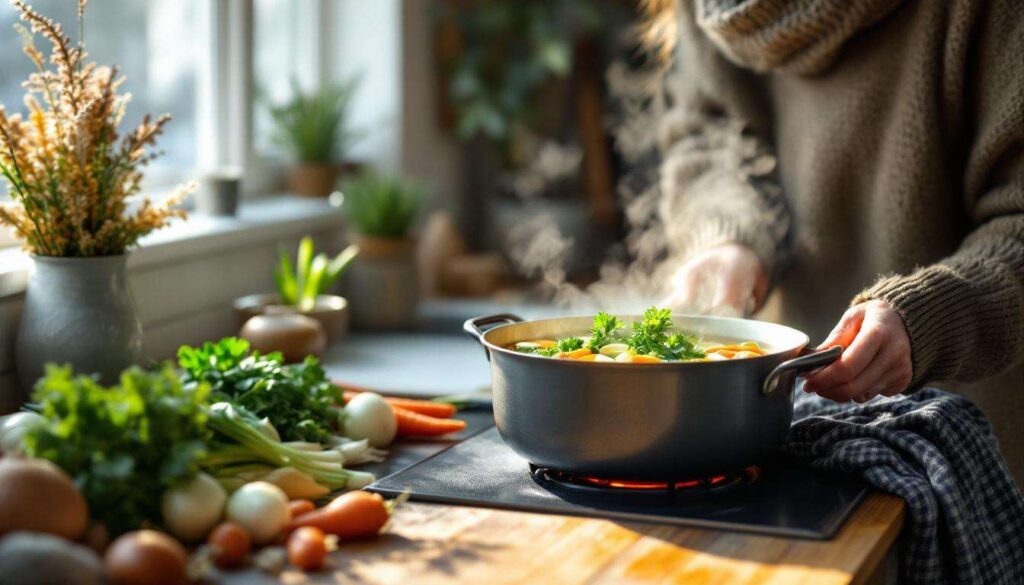 Elle a intégré les bouillons de légumes à ses repas d’hiver… et les effets se sont vite fait sentir