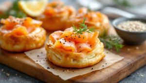 Pâte feuilletée, fromage et saumon : l’apéritif festif vraiment incontournable